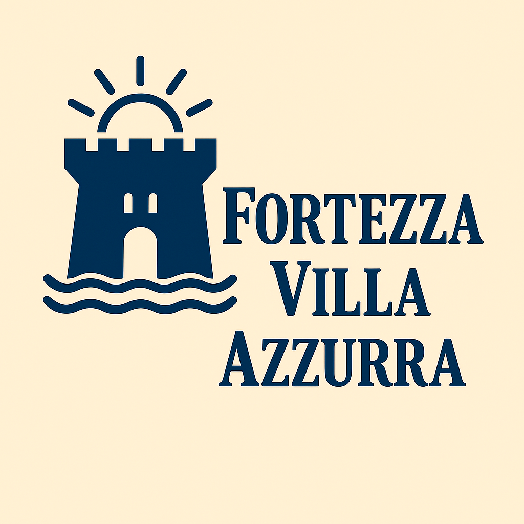 🇮🇹 IT Logo Fortezza Villa Azzurra con torre, sole e onde 🇬🇧 EN Fortezza Villa Azzurra logo with tower, sun and waves 🇩🇪 DE Logo Fortezza Villa Azzurra mit Turm, Sonne und Wellen 🇫🇷 FR Logo Fortezza Villa Azzurra avec tour, soleil et vagues 🇨🇿 CZ Logo Fortezza Villa Azzurra s věží, sluncem a vlnami 🇧🇬 BG Лого на Fortezza Villa Azzurra с кула, слънце и вълни 🇵🇱 PL Logo Fortezza Villa Azzurra z wieżą, słońcem i falami 🇧🇪 NL Logo Fortezza Villa Azzurra met toren, zon en golven 🇹🇷 TR Fortezza Villa Azzurra logosu – kule, güneş ve dalgalar 🇬🇷 GR Λογότυπο Fortezza Villa Azzurra με πύργο, ήλιο και κύματα 🇵🇹 PT Logotipo Fortezza Villa Azzurra com torre, sol e ondas 🇪🇸 ES Logotipo Fortezza Villa Azzurra con torre, sol y olas